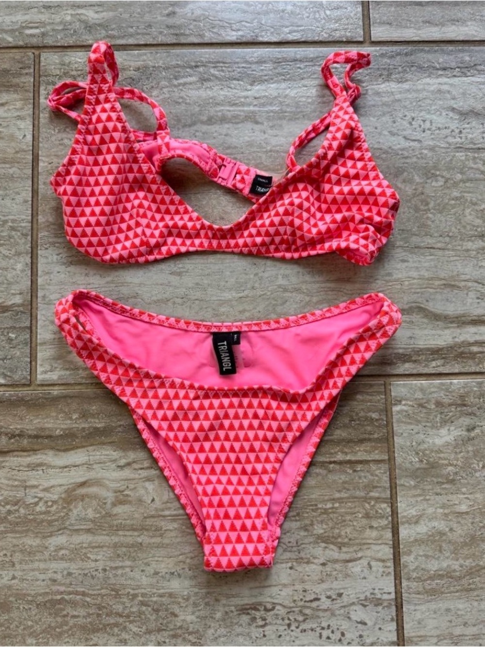 TRIANGL pink bikini set